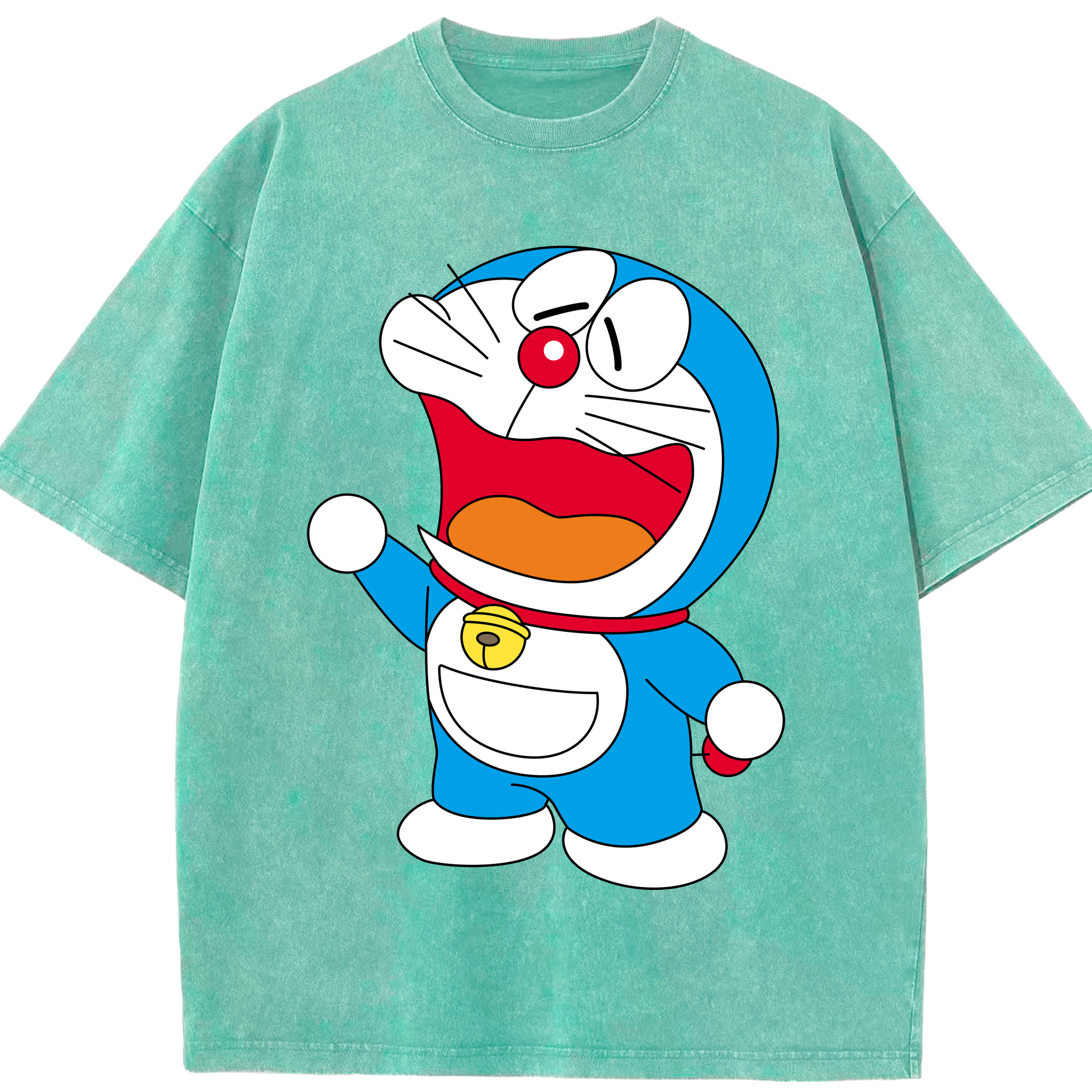 （画像用） ドラえもん Doraemon 綿100% ヴィンテージ風 半袖Tシャツ（フロントプリント）